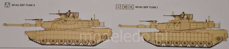 US Main battle tank M1A2 Abrams Tusk I/II - model czołgu Abrams do sklejania Meng TS-026_image_8-image_Meng_TS-026_6