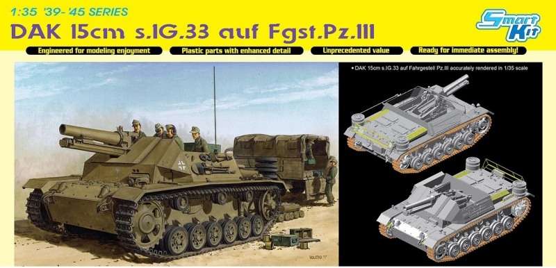 DAK 15cm s.IG.33 auf Fgst.Pz.III - Dragon 6904