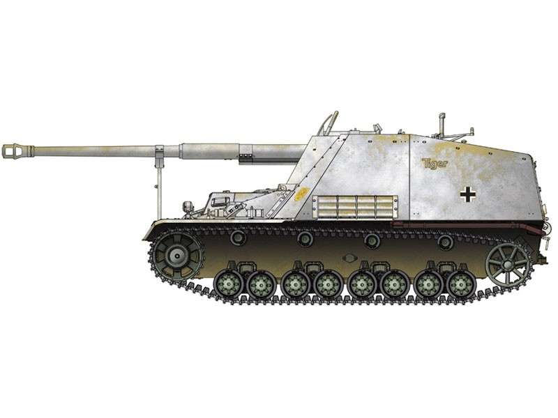 Niemiecki niszczyciel czołgów Sd.Kfz.164 Nashorn, plastikowy model do sklejania AFV Club AF35164 w skali 1:35-image_AFV Club_AF35164_3
