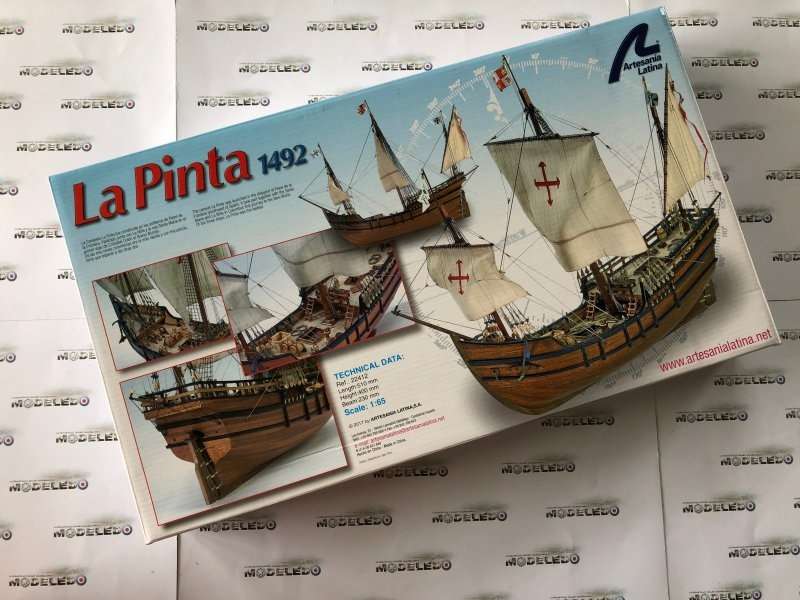 Artesanía Latina 22412 Wooden Model Ship: La Pinta Caravel 1/65