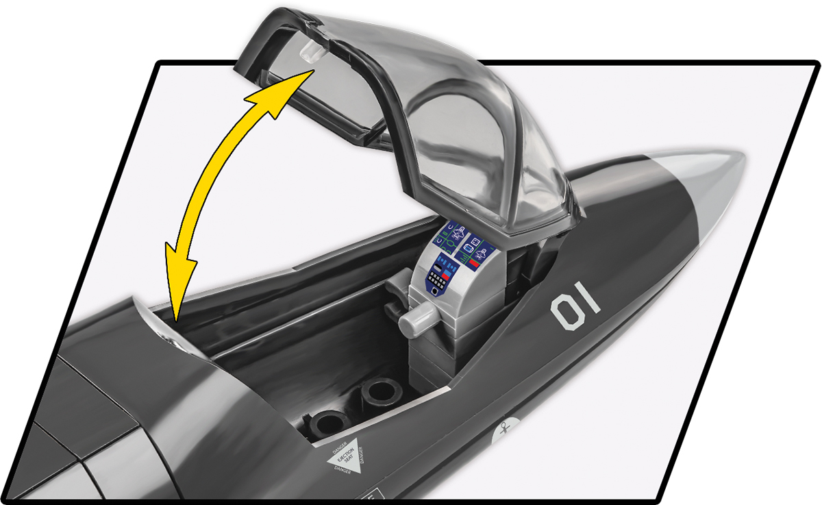 Otwierana kabina pilota w zestawie klocków Cobi 5895