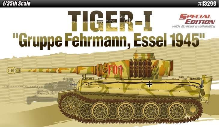Plastikowy model niemieckiego czołgu Tiger I w skali 1/35. Model Academy 13299.-image_Academy_13299_1