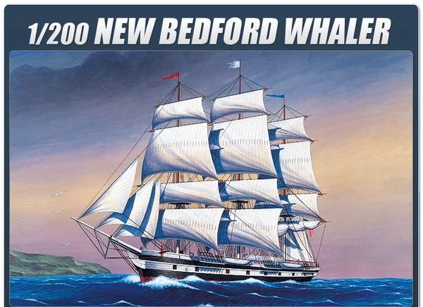 Model statku New Bedford Whaler, plastikowy model do sklejania Academy 14204 w skali 1/200.-image_Academy_14204_1