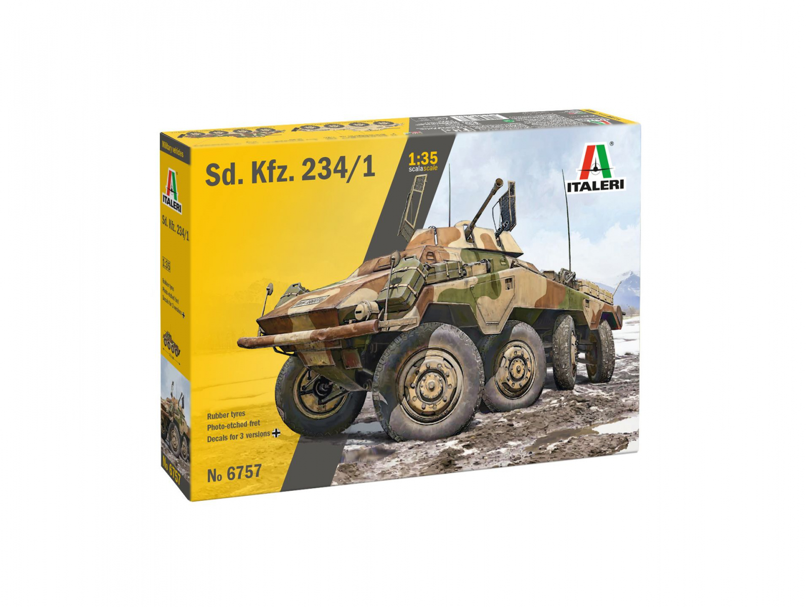 Italeri 6757 Niemiecki pojazd Sd.Kfz. 234/1 w skali 1/35 - Modeledo.pl