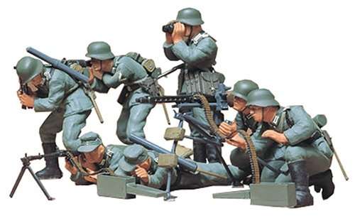 Niemiecka piechota z karabinami maszynowymi, plastikowe figurki do sklejania Tamiya 35038 w skali 1:35.-image_Tamiya_35038_1