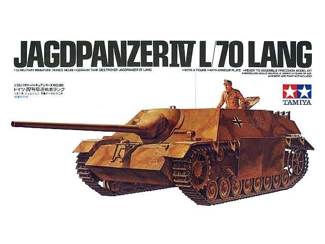 Niemiecki niszczyciel czołgów Jagdpanzer IV L/70 Lang, plastikowy model do sklejania Tamiya 35088 w skali 1:35-image_Tamiya_35088_1