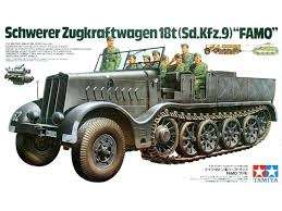 Model niemieckiego ciągnika Sd.Kfz.9 Famo, plastikowy model do sklejania Tamiya 35239 w skali 1/35.-image_Tamiya_35239_1