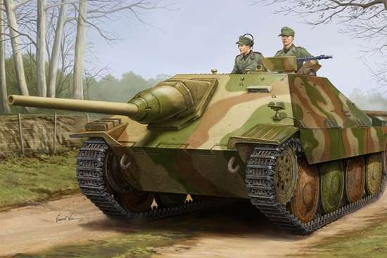 Niemieckie samobieżne działo pancerne Jagdpanzer 38(t) Hetzer Starr, plastikowy model do sklejania Trumpeter 05524 w skali 1:35-image_Trumpeter_05524_1