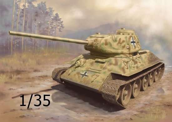 Czołg Panzerkampfwagen T-34/85 model do sklejania Dragon 6759 w skali 1/35.-image_Dragon_6759_1