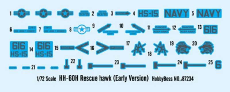 Plastikowy model amerykańskiego śmigłowca HH-60H Rescue hawk - sklep modeledo - image_3-image_Hobby Boss_87234_3