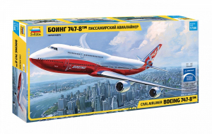 Civil Airliner Boeing 747-8 in scale 1-144