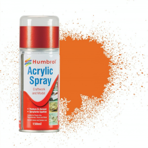 Arcylic Spray 018 Orange Gloss 150ml Humbrol AD6018