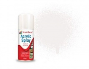 Arcylic Spray 034 White Matt 150ml Humbrol AD6034