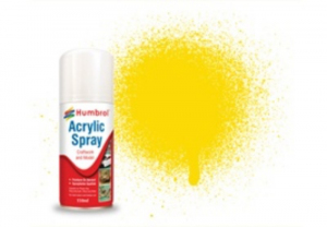 Arcylic Spray 069 Yellow Gloss 150ml Humbrol AD6069