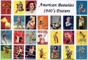 35P01 Drukowane plakaty - American Beauties 1940s Posters