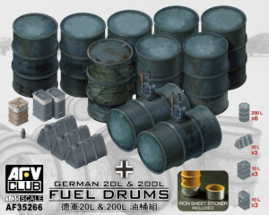 German 20l and 200l Fuel Drums model AFV 35266 in 1-35