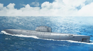 German WWII U-Boat Type XXI Submarine model AFV 73501 in 1-350