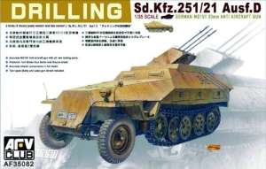 German Sd.Kfz.251/21 ausf.D Drilling model AFV 35082 in 1-35 