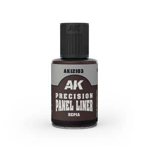AK Interactive 12103 Sepia Precision Panel Liner 30ml