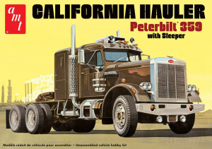 AMT 1327 Peterbilt 359 California Hauler with Sleeper 1/25