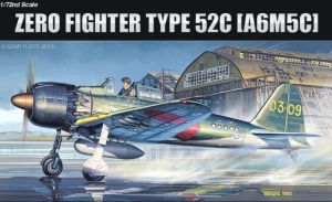 A6M5c Zero Fighter Type 52c model Academy 12493 in 1-72