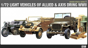 Academy 13416 Modele Jeep + Kettenkrad + Kubelwagen 1/72