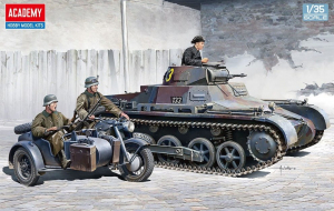 Academy 13556 German Panzer I Ausf.B & Motorcycle 1/35