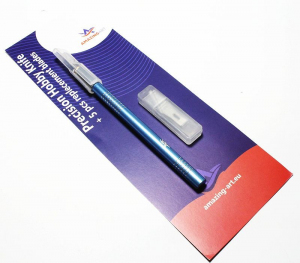 Precision Hobby Knife and 5 pcs replacement blades Amazing Art 18598