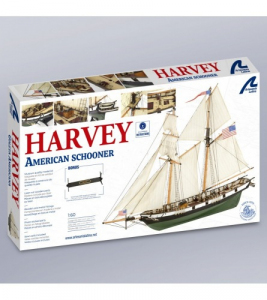 American Schooner Harvey 1:60 Wooden Model Ship Kit Artesania 22416