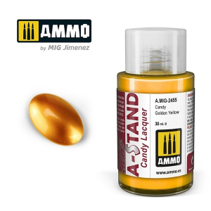 Ammo Mig 2455 A-Stand Candy Golden Yellow Lacquer 30ml