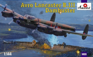 Avro Lancaster B.III Dambuster Amodel 1433 in 1-144