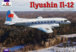 Ilyushin Il-12 NATO code Coach Amodel 1443 in 1-144