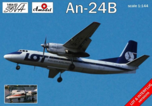 Antonov An-24B LOT model Amodel 1464-02 in 1-144