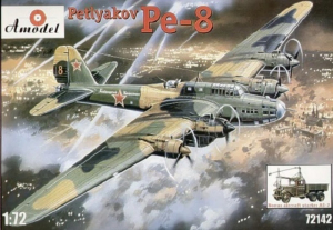 Petlyakov Pe-8 and aircraft starter AS-2 Amodel 72142 in 1-72