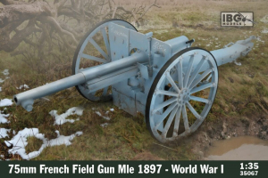 75mm French Field Gun Ale 1897 WWI model IBG 35067 in 1-35 