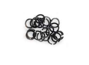 Blued Brass Rings 4mm 50u. Artesania 8620