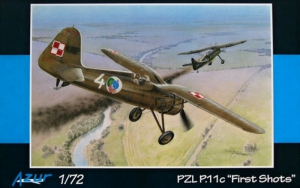 PZL P.11C First Shots model Azur A112 in 1-72