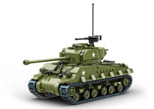 BUILD ARMY BA1002 M4A3E8 Sherman Easy Eight Tank 1/33