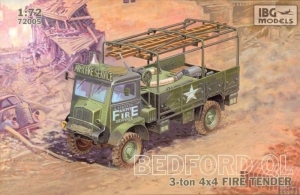 Bedford QLD 4x4 Fire Tender model IBG 72005 in 1-72