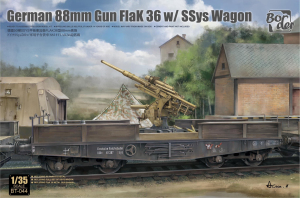 Border Model BT-044 German 88mm Gun Flak 36 w/SSys Wagon 1/35