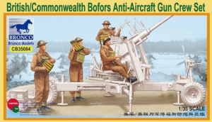 British / Commonwealth Bofors Anti-Aircraft Gun Crew Set Bronco 35084 in 1-35