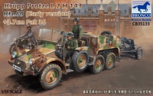 Krupp Protze L2 H 143 Kfz.69 and 3,7cm Pak 36 model in 1-35