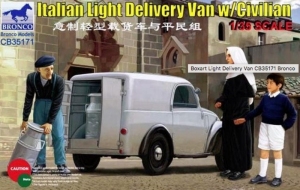 Italian Light Delivery Van with Civilian model Bronco in 1-35