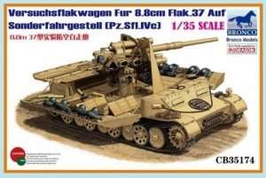 Versuchsflakwagen fur 8,8cm FlaK 37 auf Pz.Sfl.IVc in scale 1-35