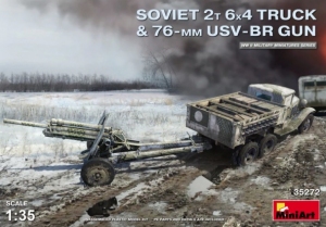 Model MiniArt 35272 Soviet 2T 6x4 Truck & 76mm USV-BR Gun