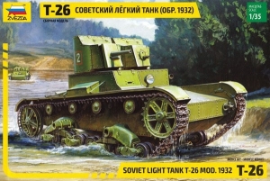 Model Soviet Light Tank T-26 Mod. 1932 Zvezda 3542