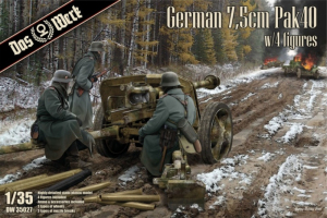 German 7.5cm Pak 40 with 4 figures Das Werk DW35027 in 1-35