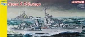 German Z-39 Destroyer model Dragon 1037 in 1-350