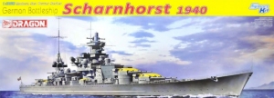 German Battleship Scharnhorst 1940 model Dragon in 1-350