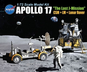 Apollo 17 The Last J-Mission CSM LM Lunar Rover model Dragon 11015